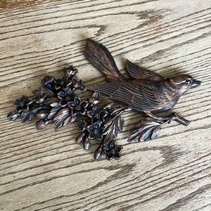 Coppercraft guild resin botanical blackbird floral raven
